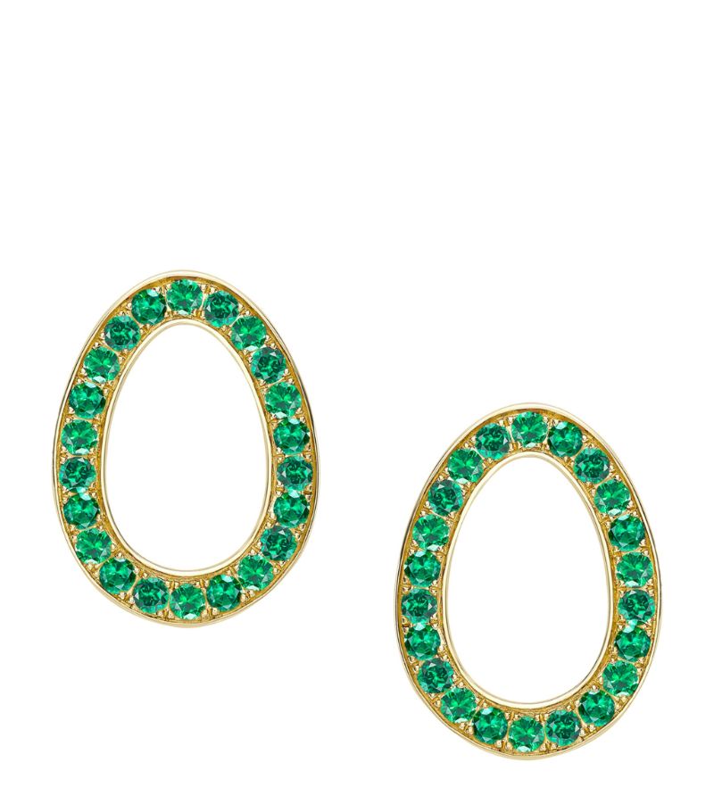 Fabergé Fabergé Yellow Gold and Emerald Colours of Love Sasha Earrings