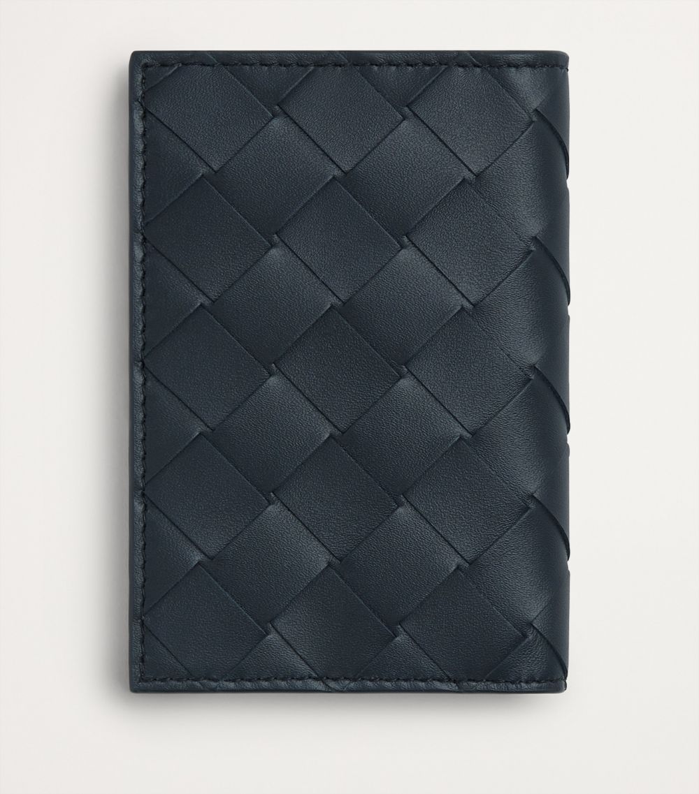 Bottega Veneta Bottega Veneta Leather Intrecciato Flap Card Holder