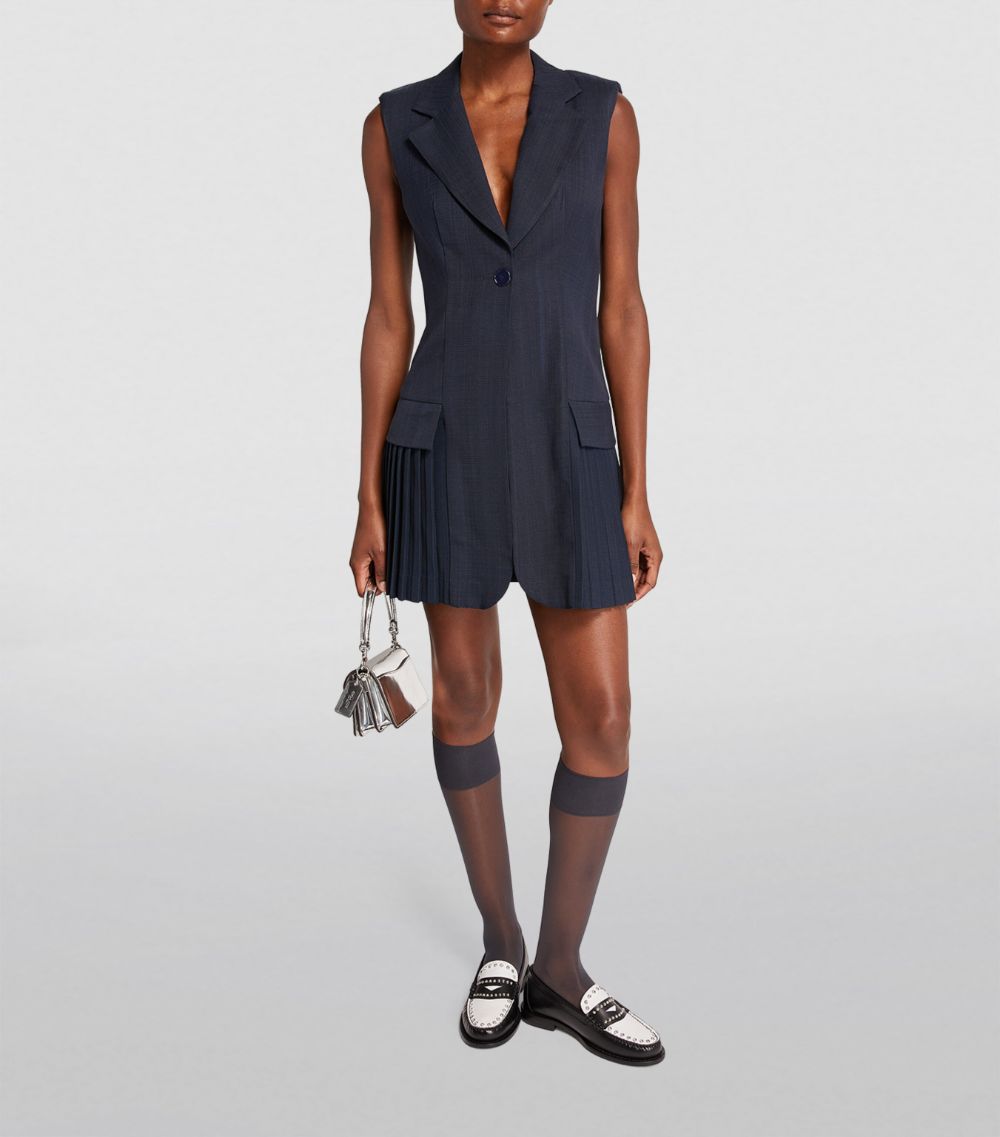  Sandro Pleated Suit Mini Dress