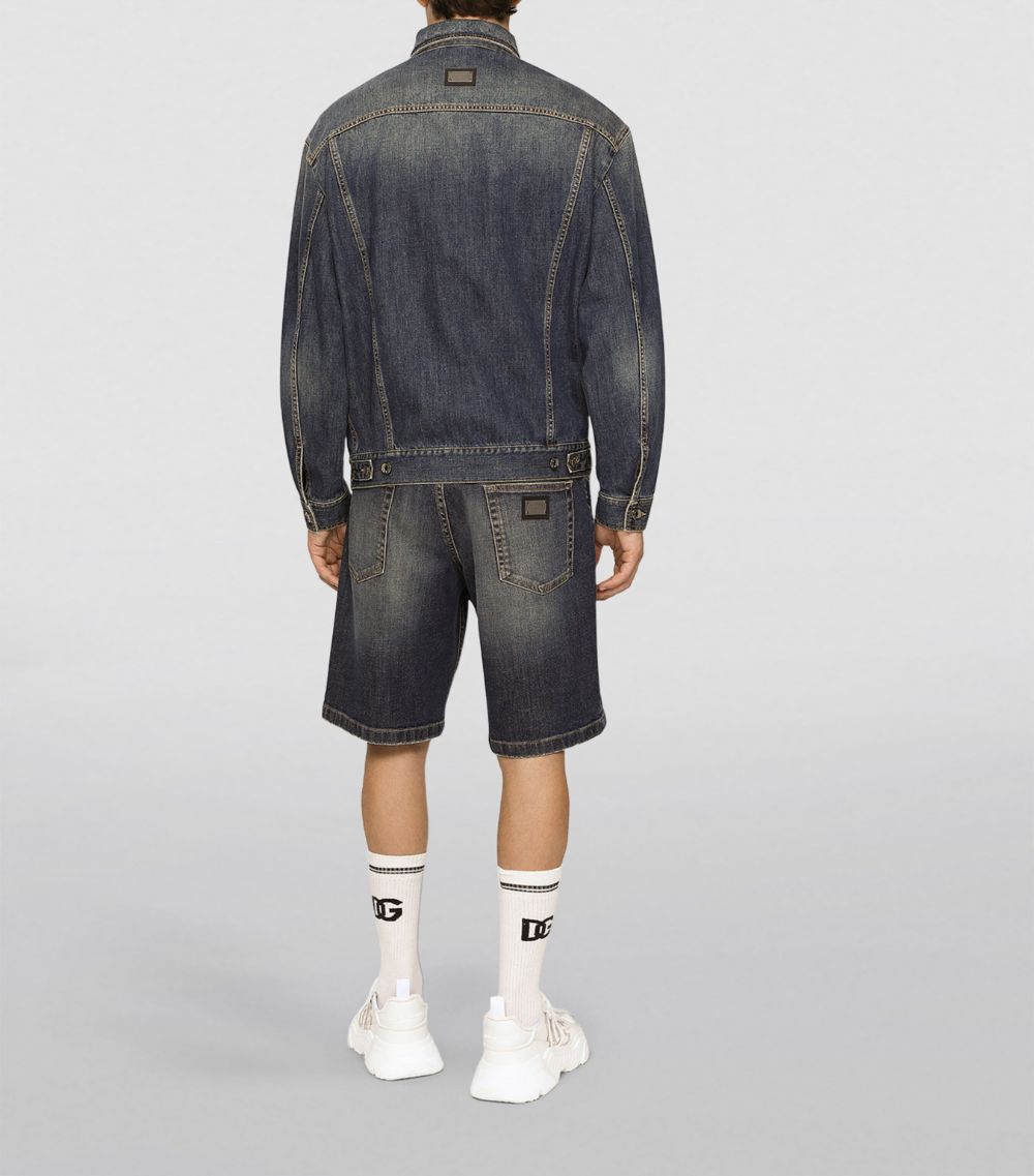 Dolce & Gabbana Dolce & Gabbana Denim Acid-Wash Shorts