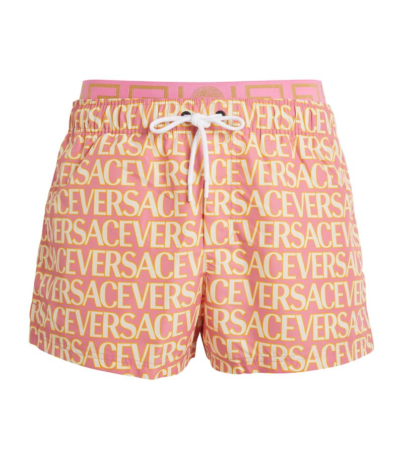 Versace Versace Logo Print Swim Shorts