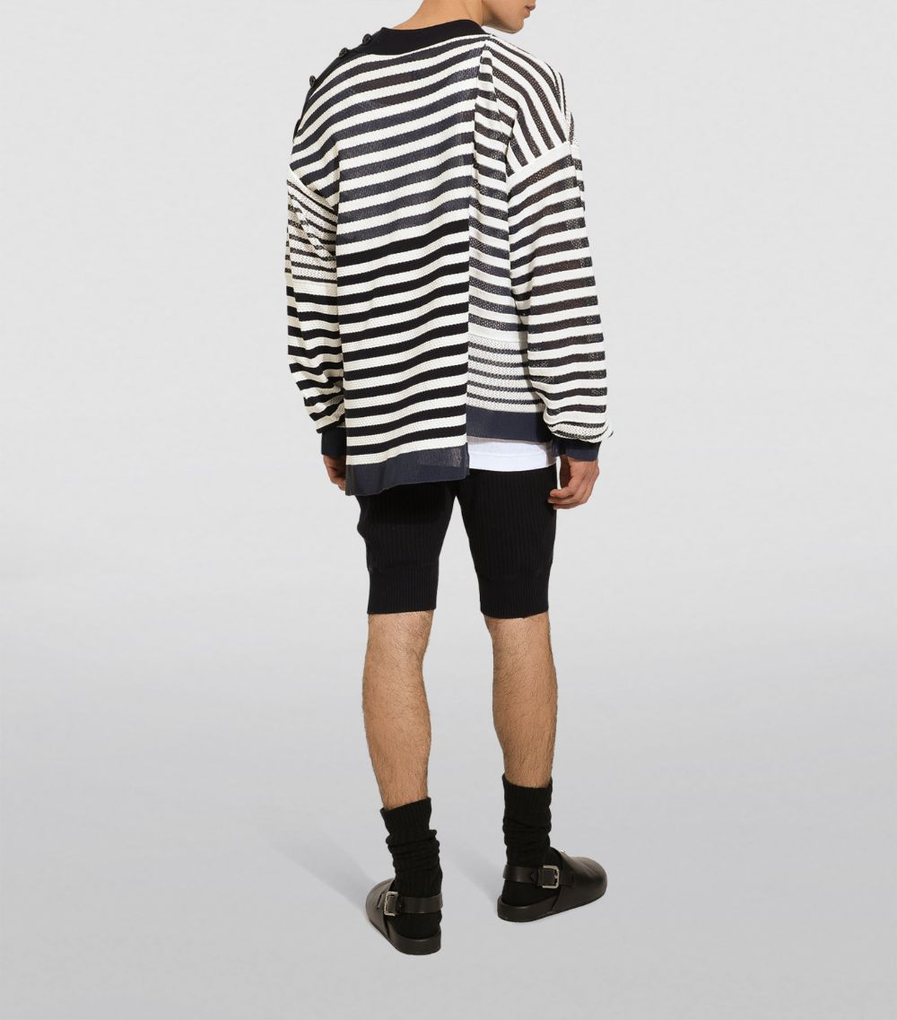 Dolce & Gabbana Dolce & Gabbana Asymmetric Striped Sweater