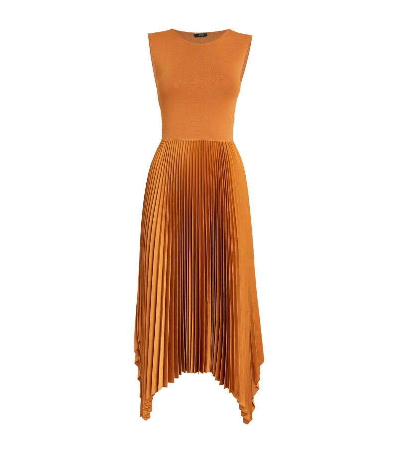 Joseph Joseph Plissé Dera Midi Dress