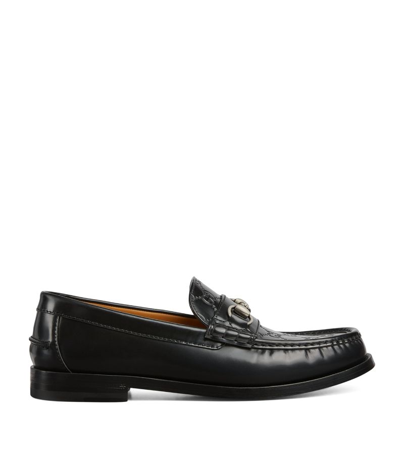 Gucci Gucci Leather Gg Horsebit Loafers