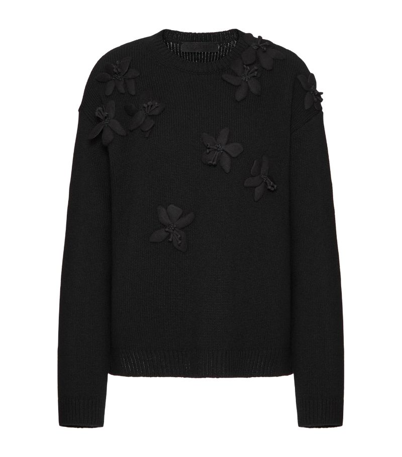 VALENTINO GARAVANI Valentino Garavani Virgin Wool Appliqué Sweater