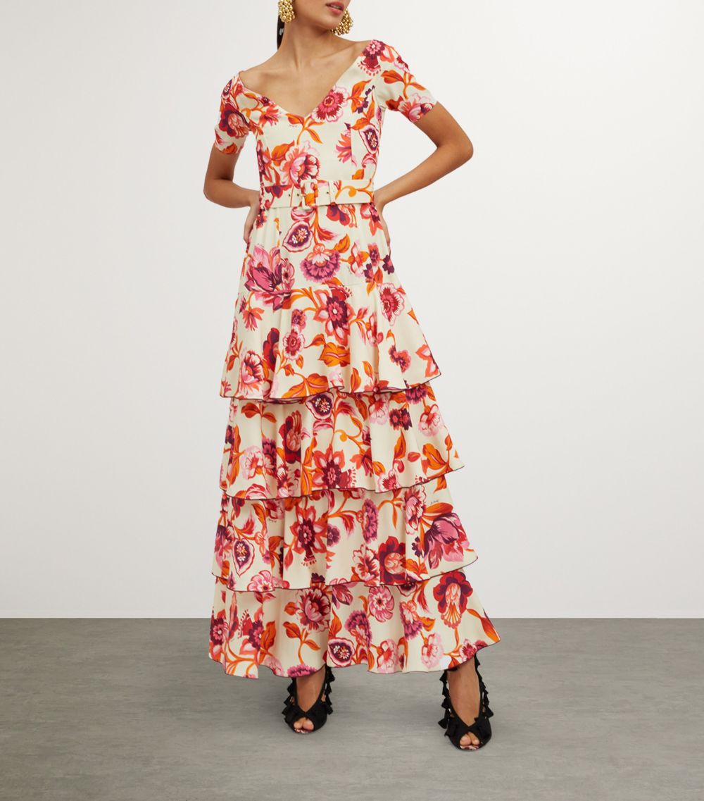 La Doublej La Doublej Floral Flamenco Maxi Dress