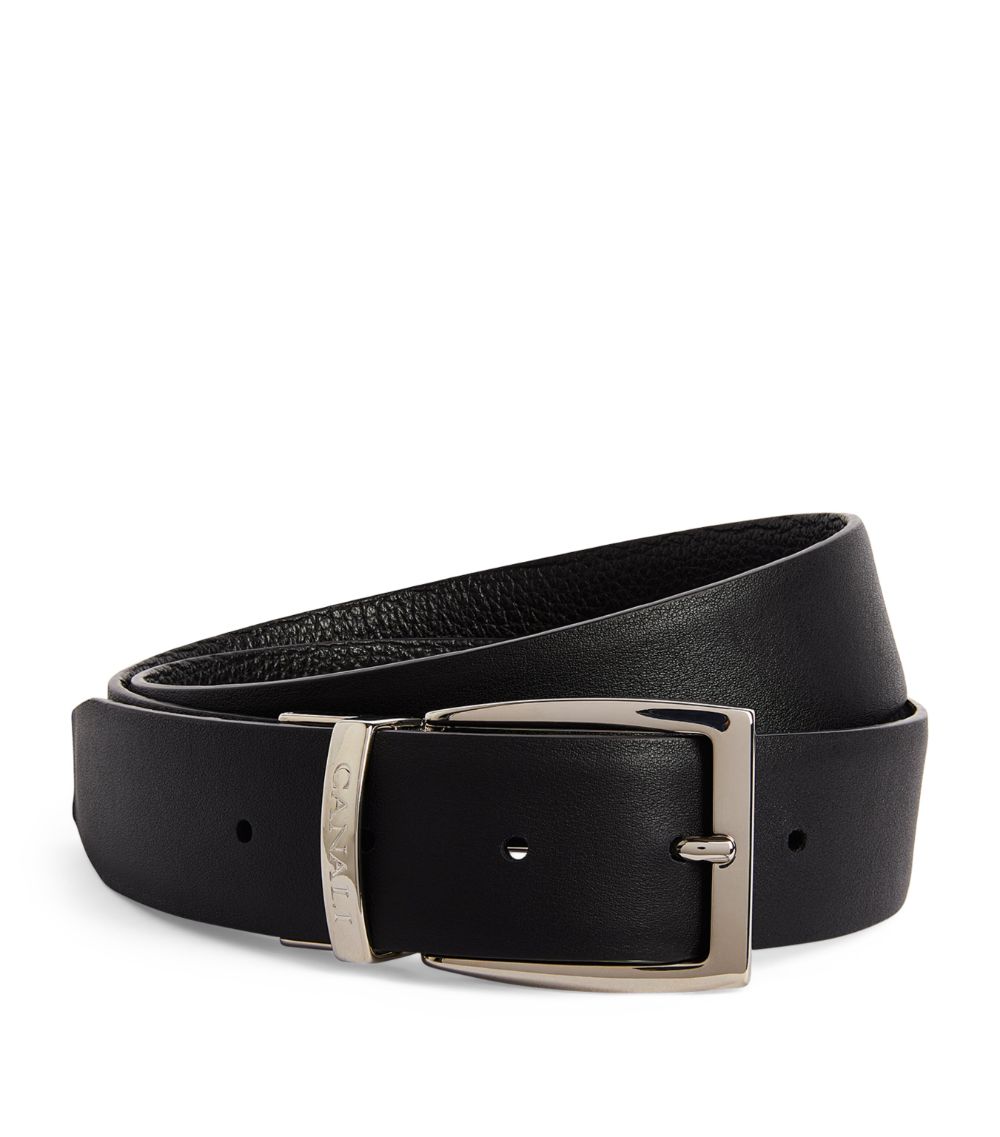 Canali Canali Leather Reversible Belt