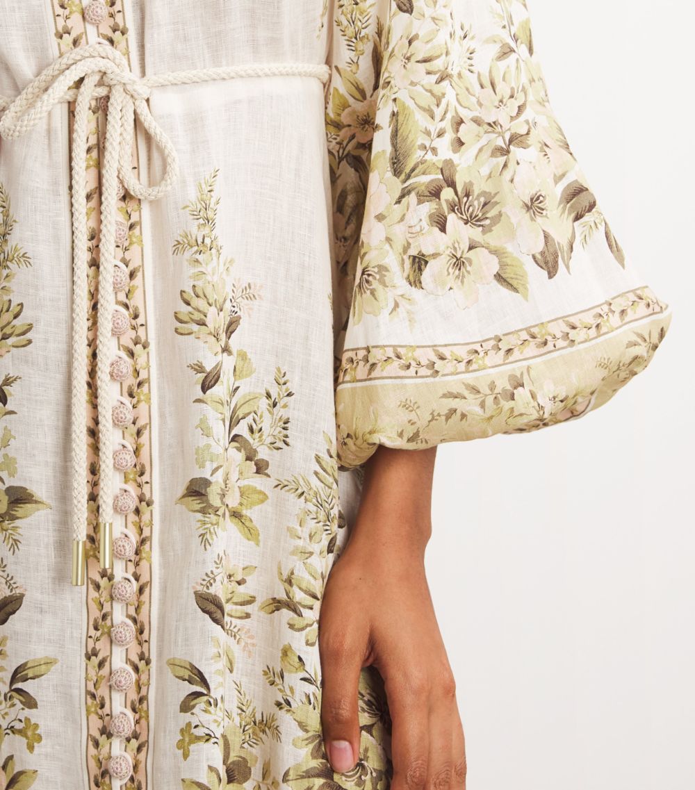 Zimmermann Zimmermann Floral-Print Linen Midi Dress