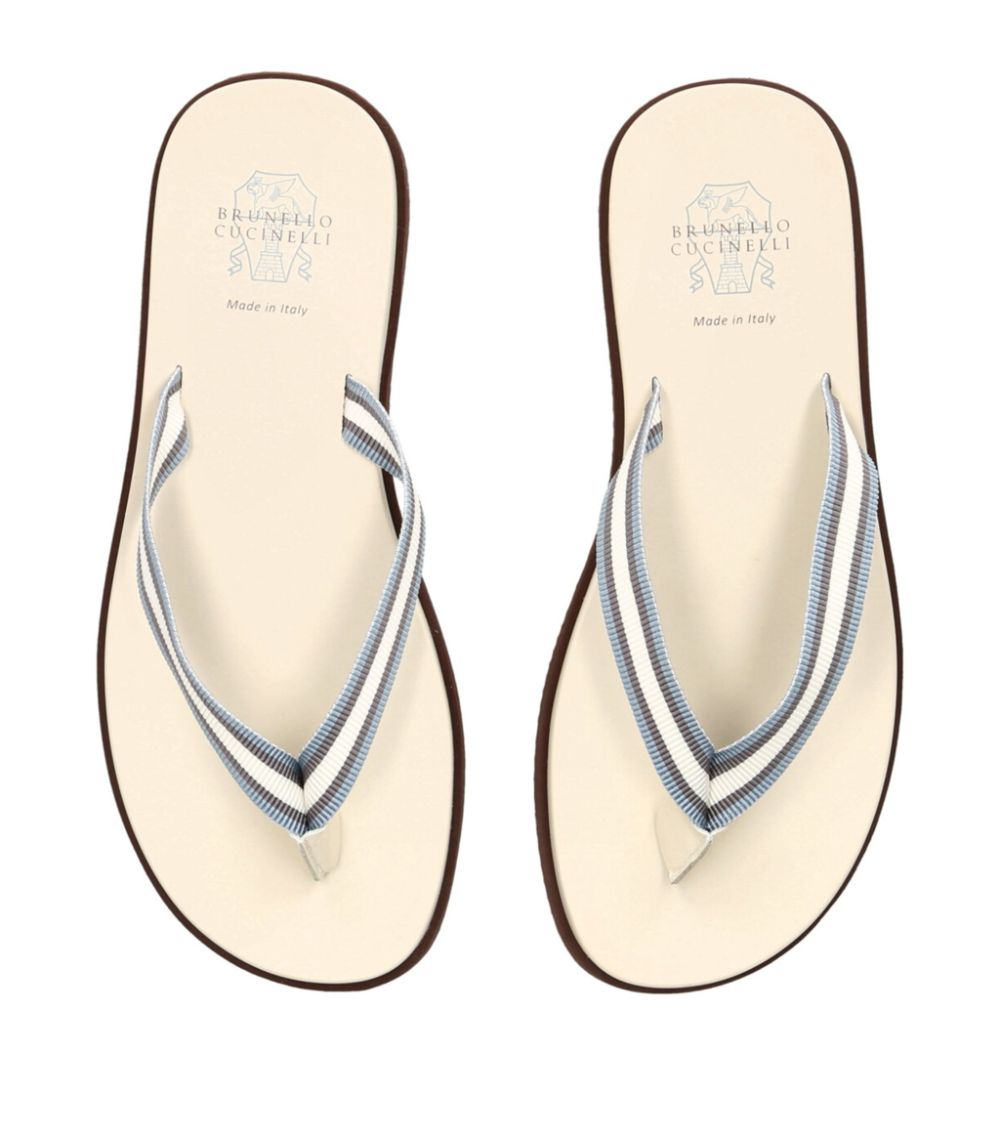 Brunello Cucinelli Brunello Cucinelli Striped Flip Flops