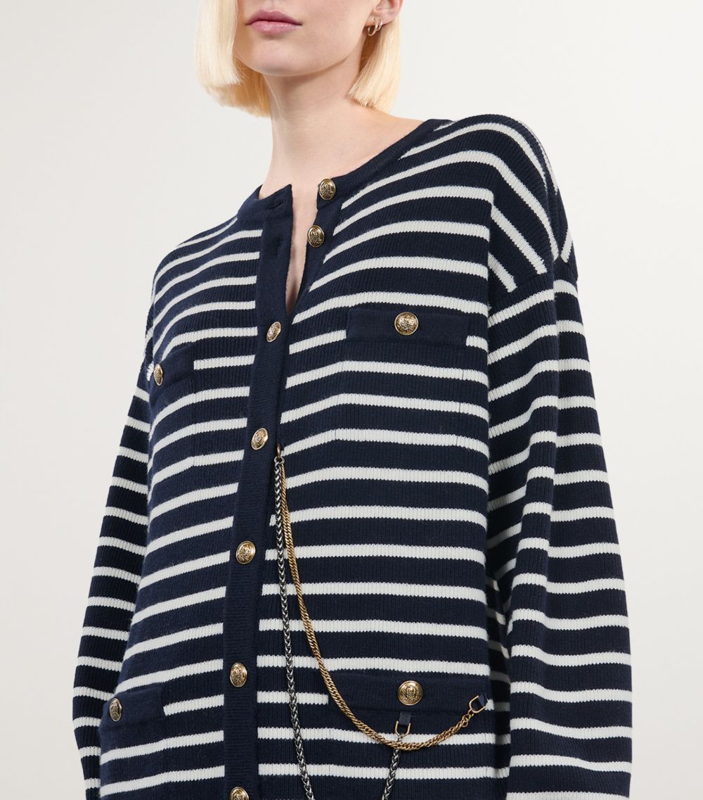 The Kooples The Kooples Wool-Blend Striped Cardigan