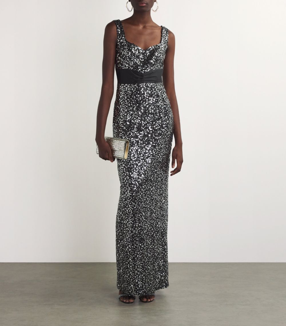 E.Stott E. Stott Sequin-Embellished Gene Gown