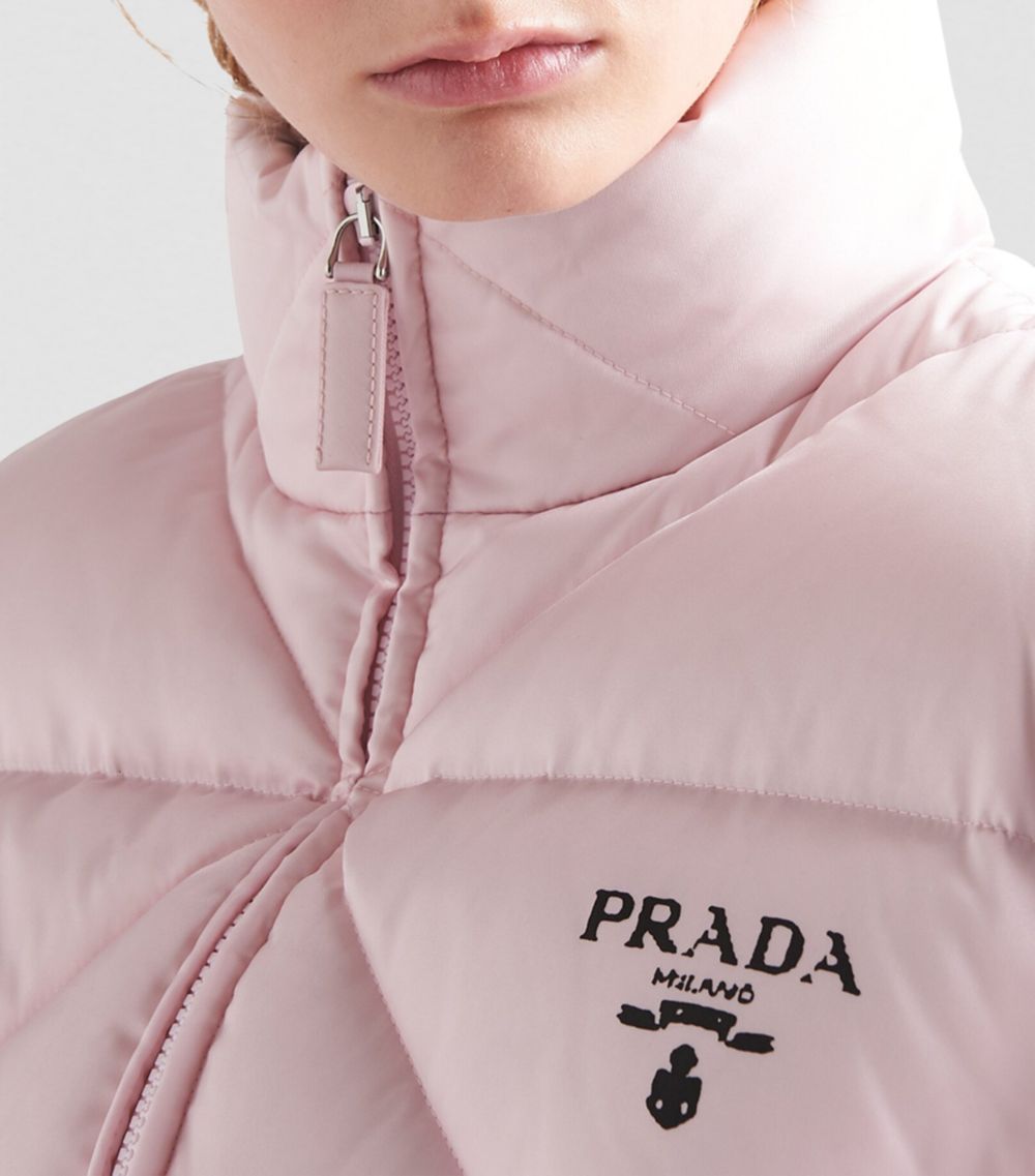 Prada Prada Cropped Triangle Puffer Jacket