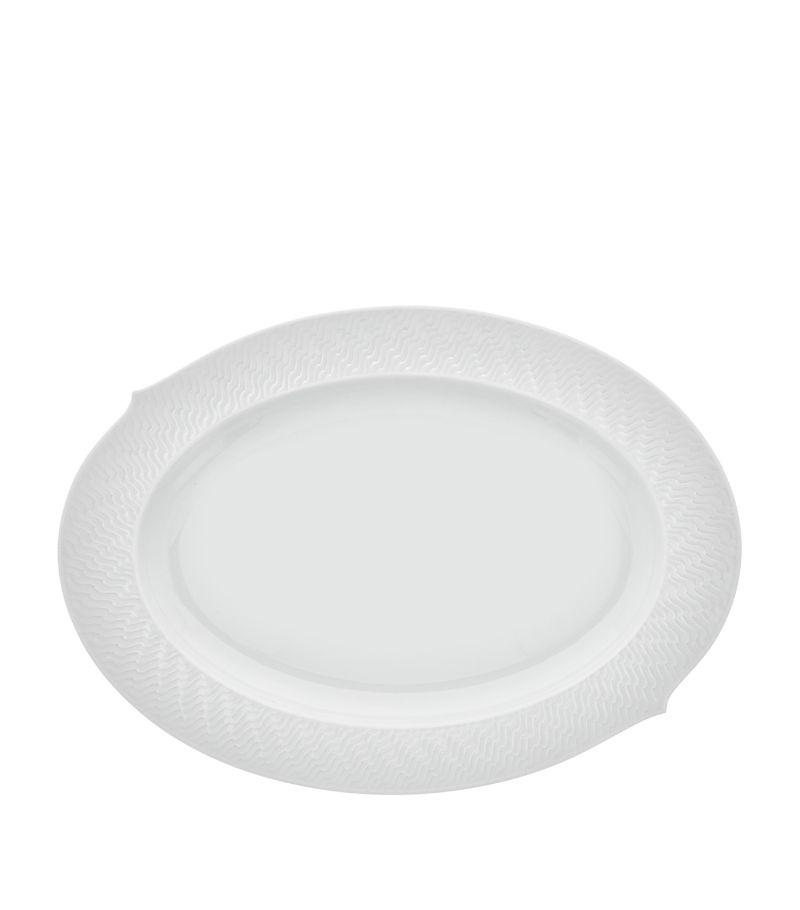 Meissen Meissen Porcelain Waves Relief Oval Serving Platter (39Cm)