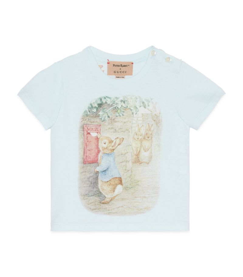 Gucci Gucci Kids X Peter Rabbit Cotton Printed T-Shirt (3-36 Months)