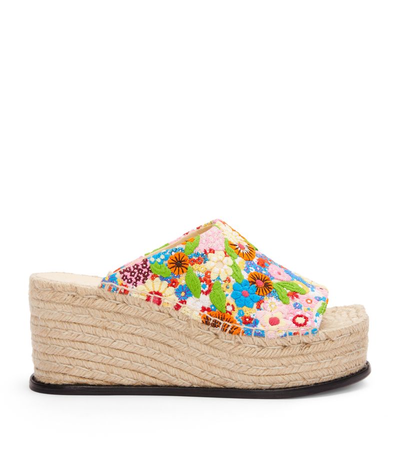 Loewe Loewe X Paula'S Ibiza Embroidered Petal Mules 80