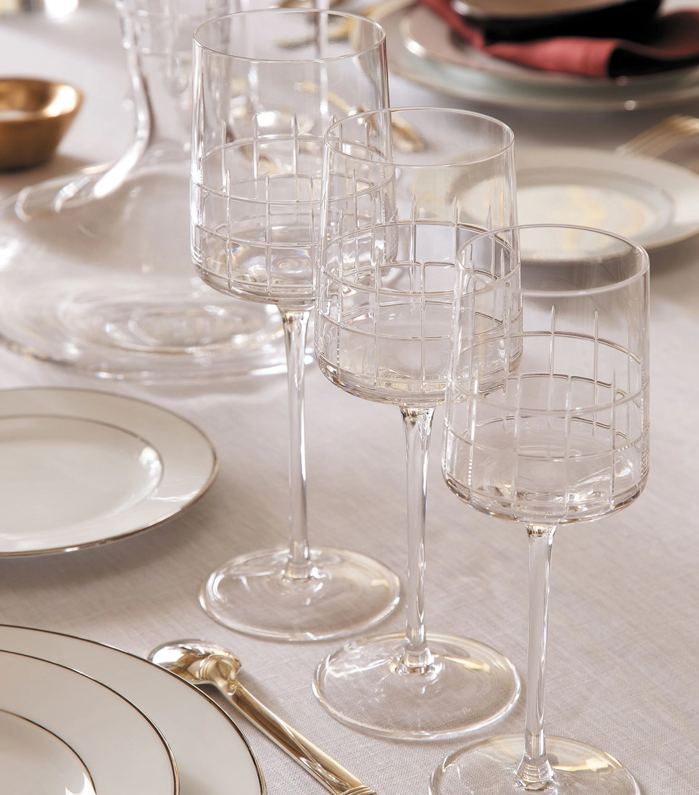 Christofle Christofle Set of 2 Crystal White Wine Glasses