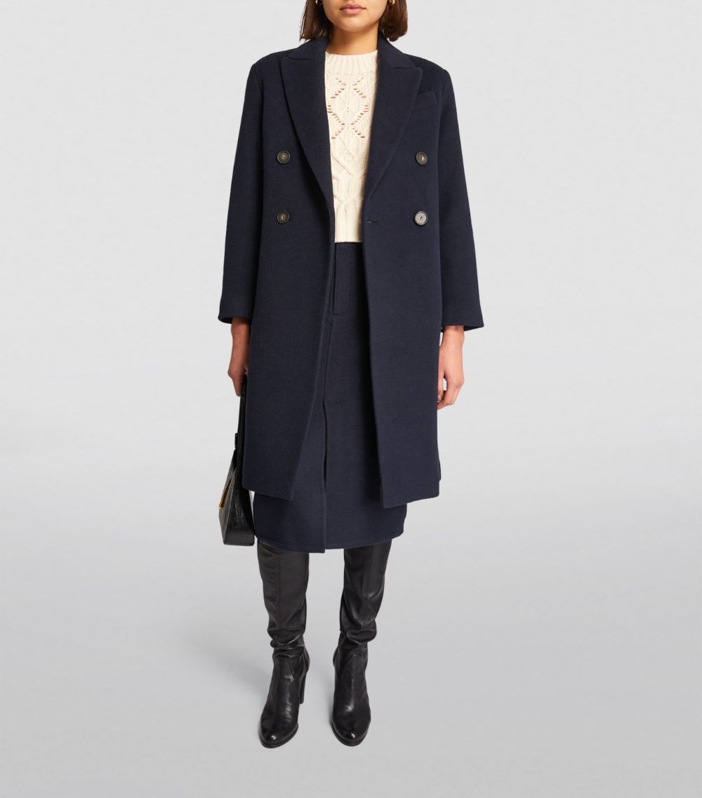 Vince Vince Wool-Blend Double-Breasted Coat