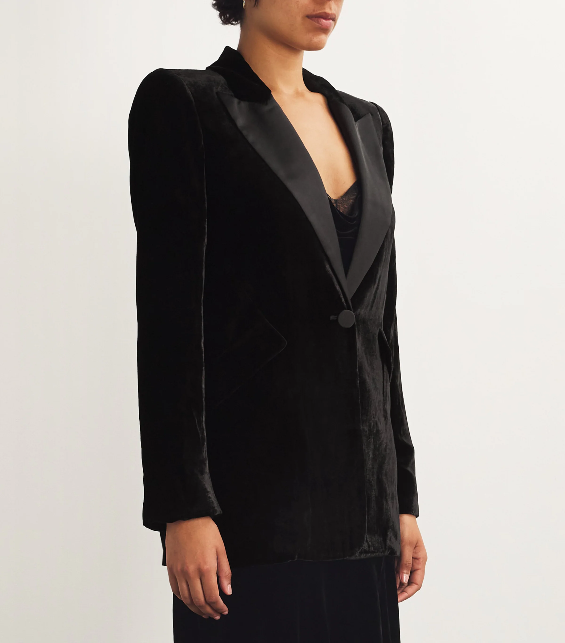 L'Agence L'Agence Velvet Sheila Tuxedo Blazer