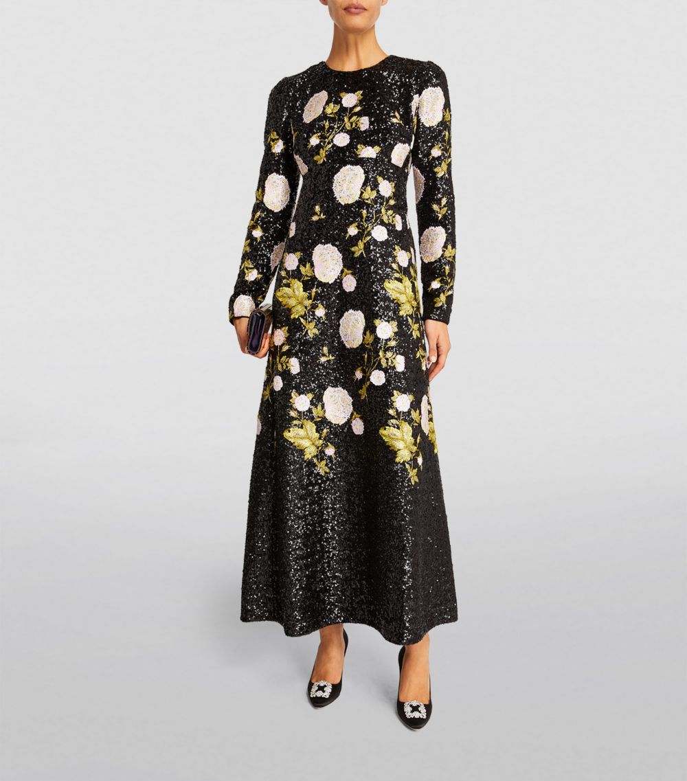 Giambattista Valli Giambattista Valli Sequin-Embellished Floral Maxi Dress