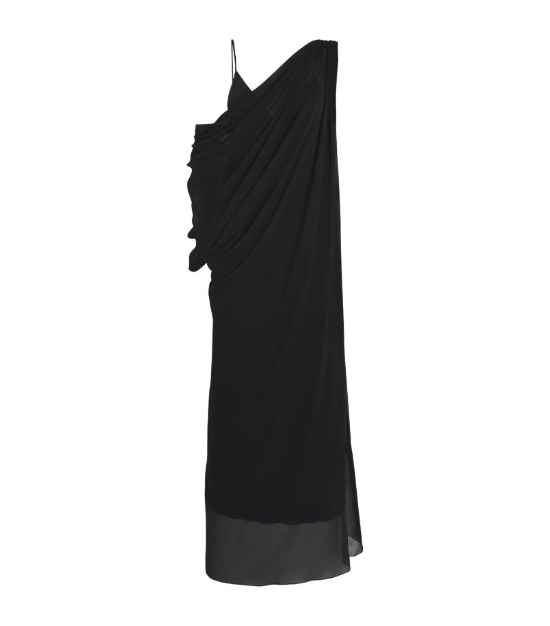 Khaite Khaite Silk Asymmetric Taj Maxi Dress