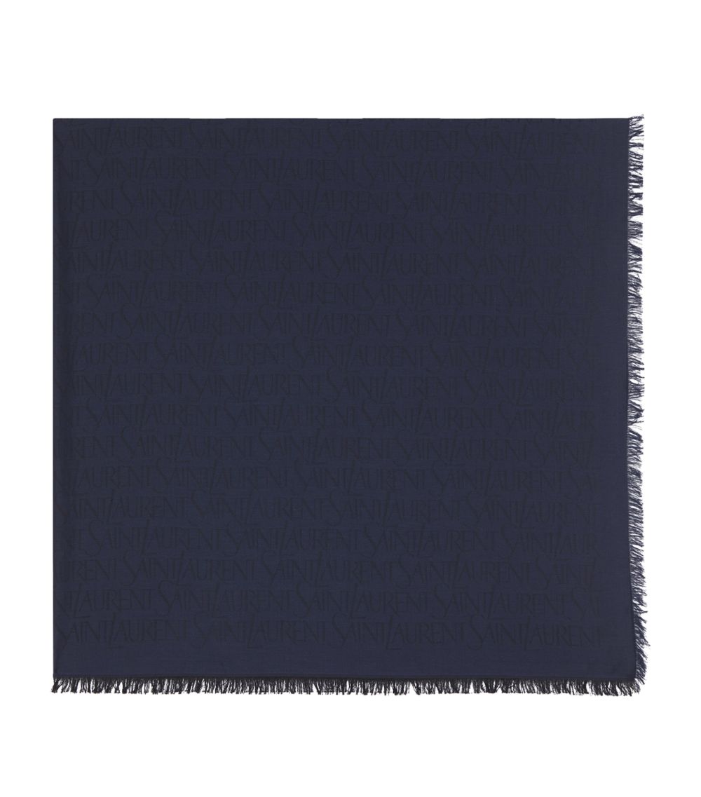 Saint Laurent Saint Laurent Logo Jacquard Scarf