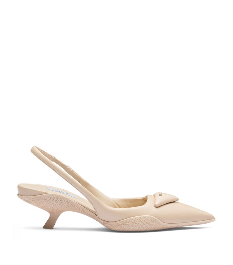 Prada Prada Padded Leather Slingback Pumps