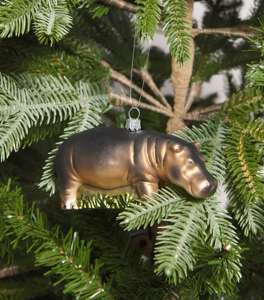  Hanco Glass Hippo Ornament