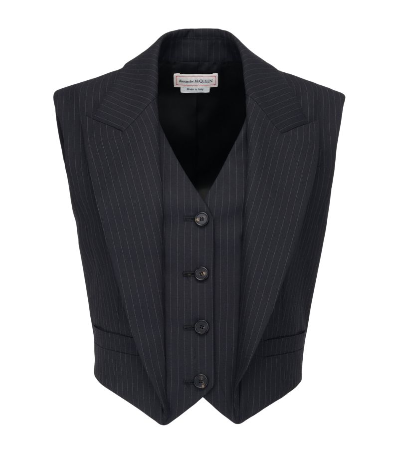 Alexander McQueen Alexander Mcqueen Wool Pinstripe Waistcoat