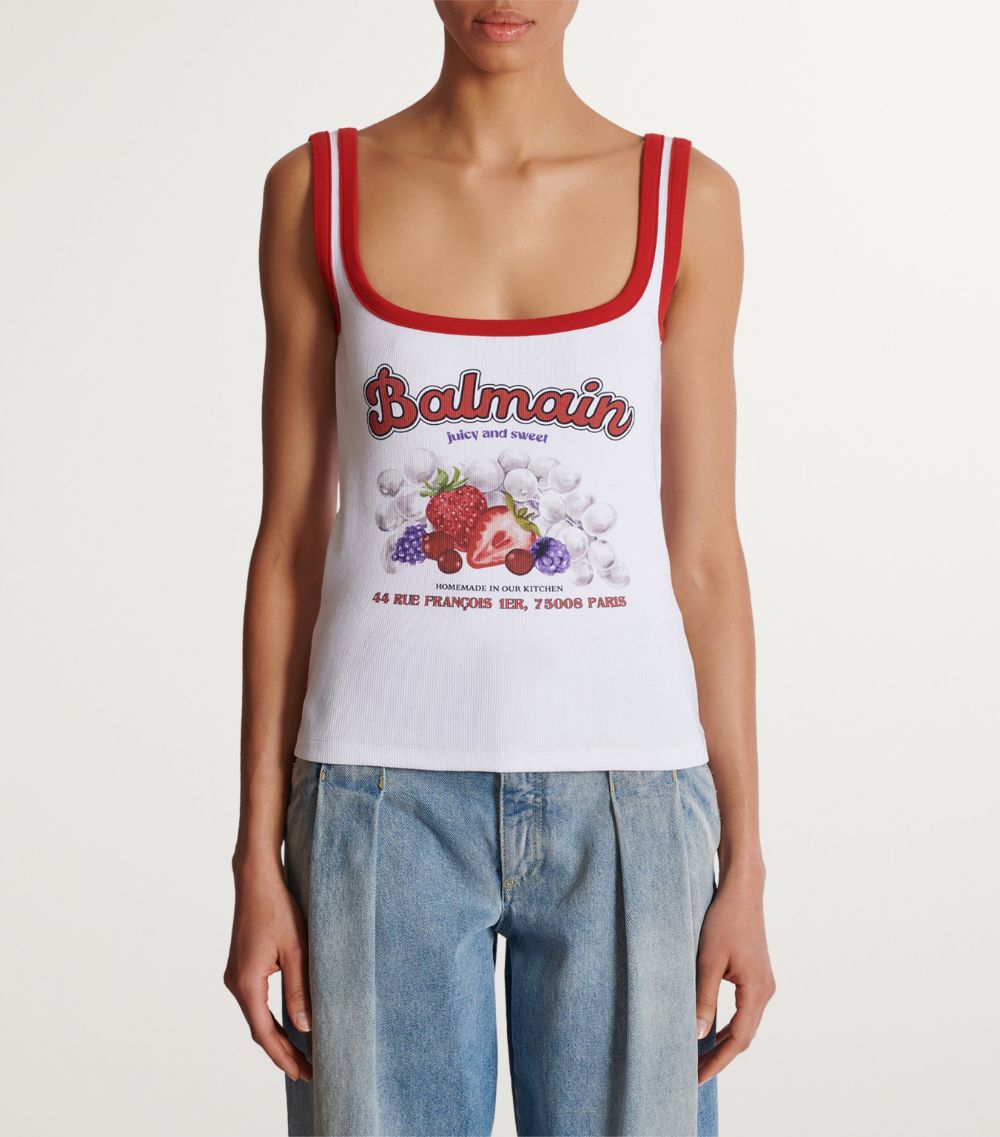 Balmain Balmain Fruit Print Tank Top