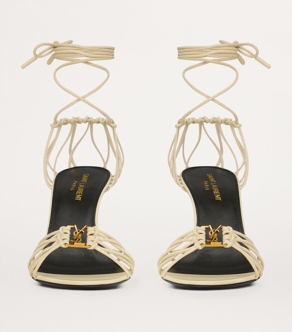 Saint Laurent Saint Laurent Leather Babylone Sandals 90