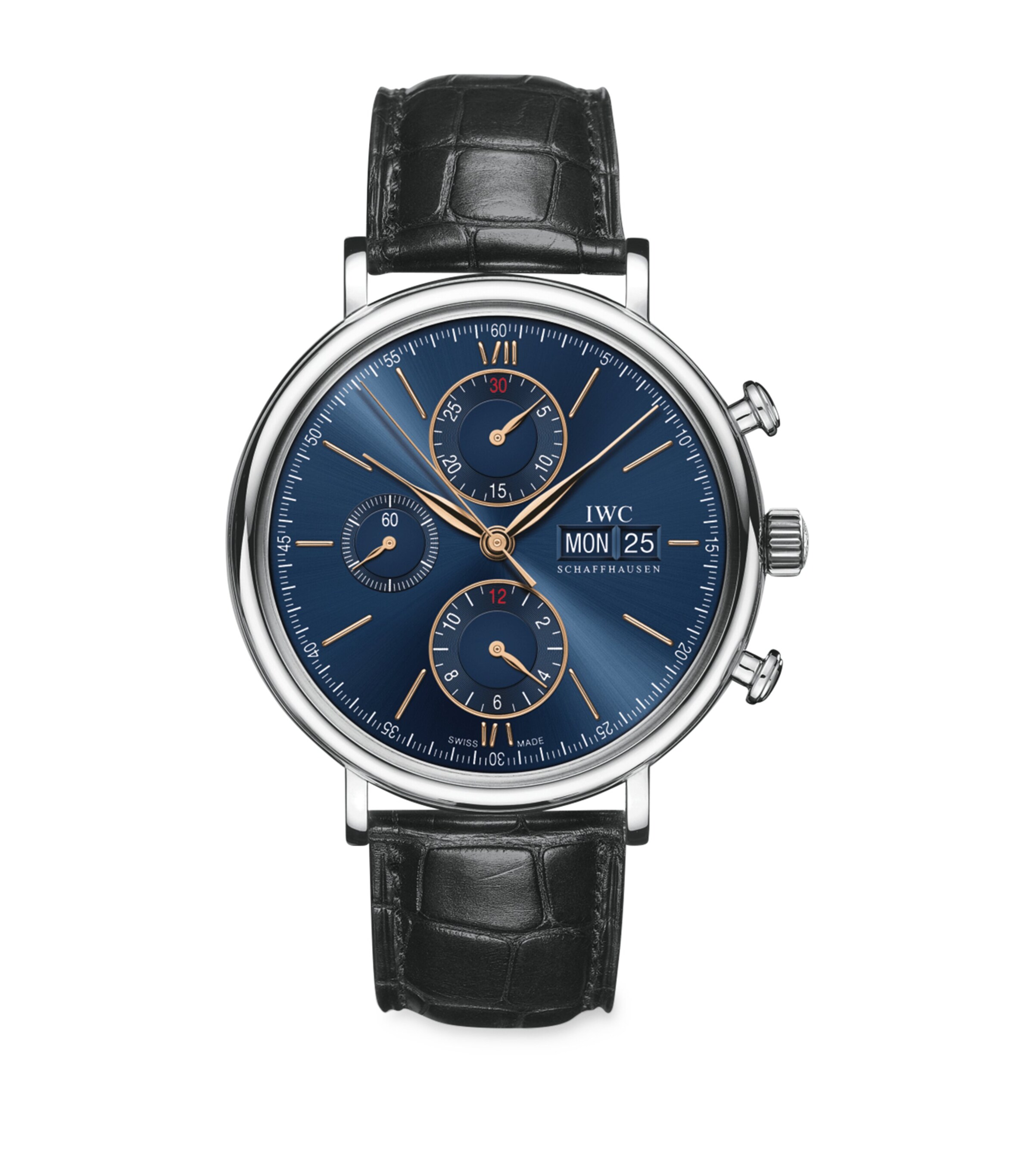 Iwc Schaffhausen IWC Schaffhausen Stainless Steel Portofino Chronograph Watch