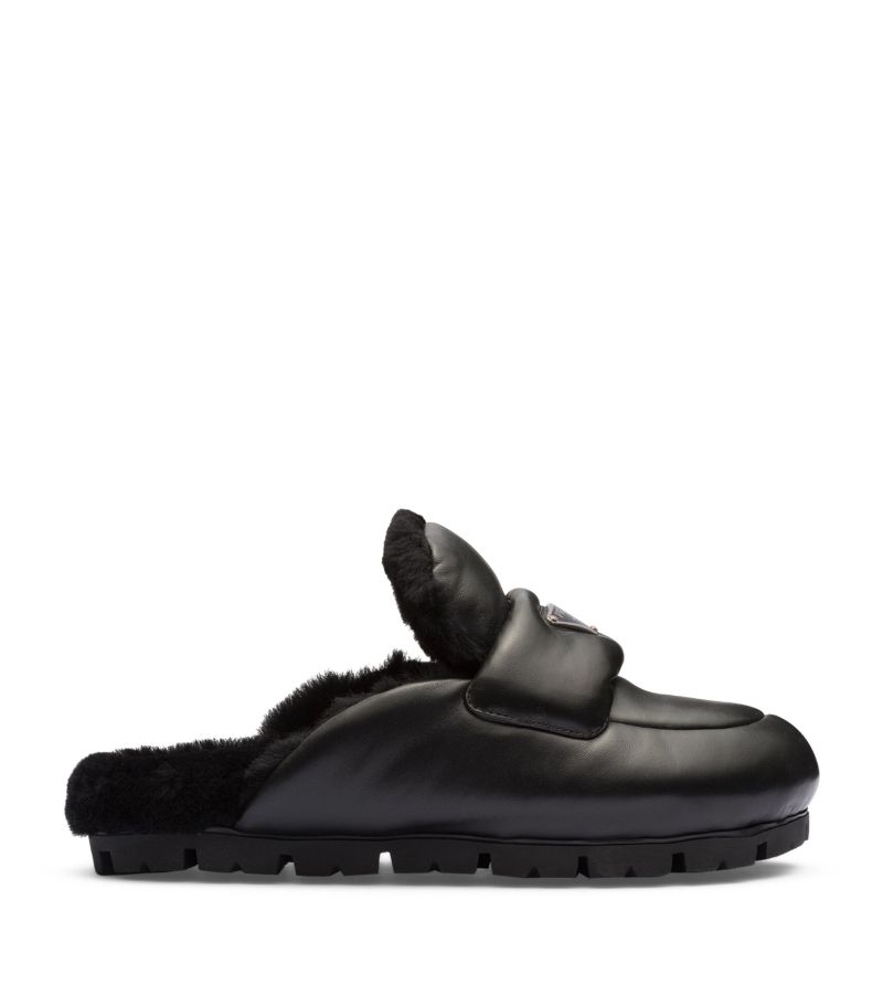 Prada Prada Padded Leather Mules