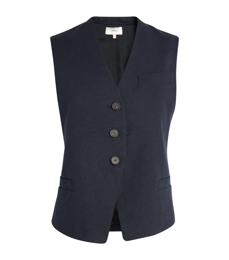 Vince Vince Linen-Blend Waistcoat