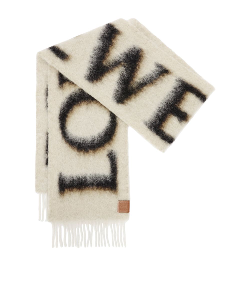 Loewe Loewe Wool-Blend Logo Scarf