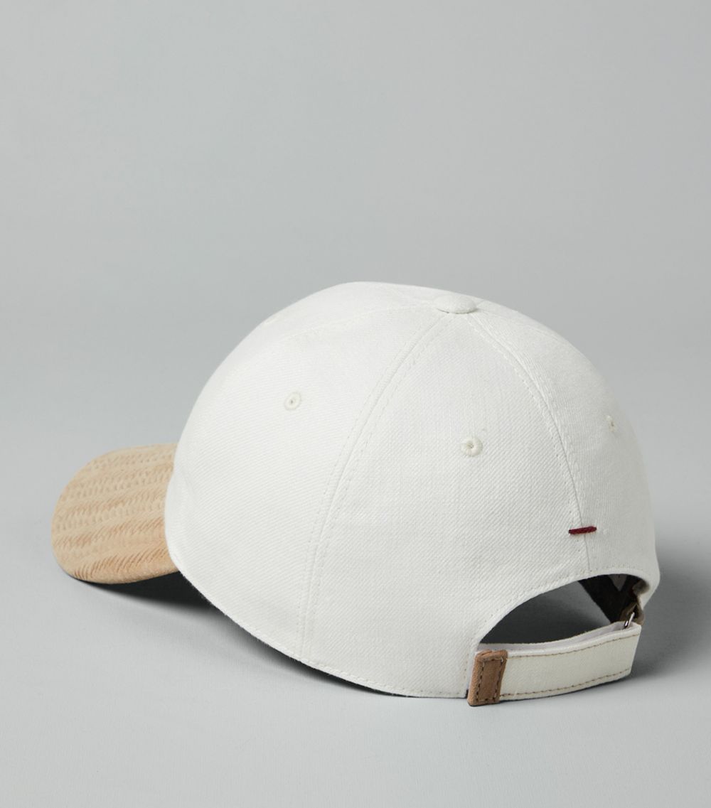 Brunello Cucinelli Brunello Cucinelli Linen-Straw Brim Baseball Cap