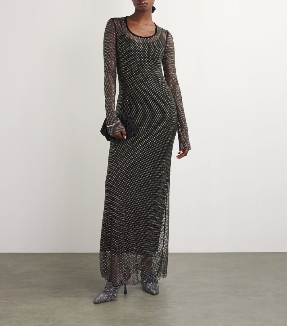 Sportmax Sportmax Embellished Semi-Sheer Cinese Gown