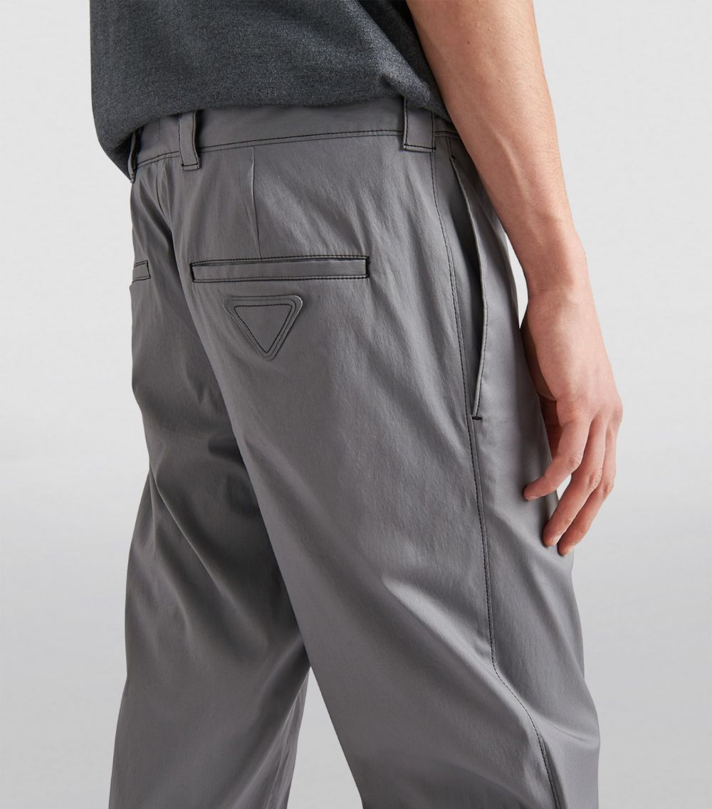 Prada Prada Stretch Cotton-Blend Trousers