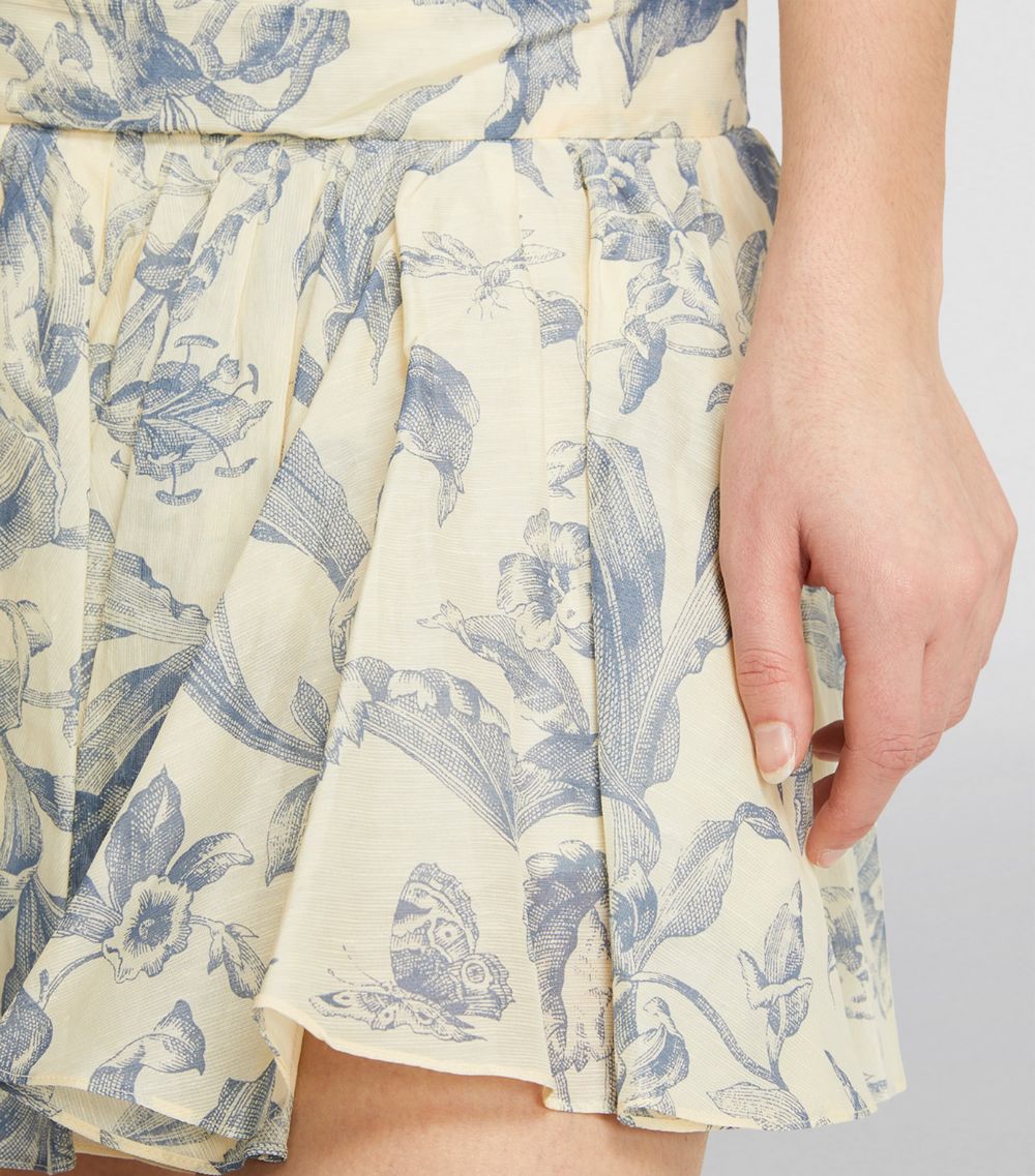  Sandro Floral Mini Skirt