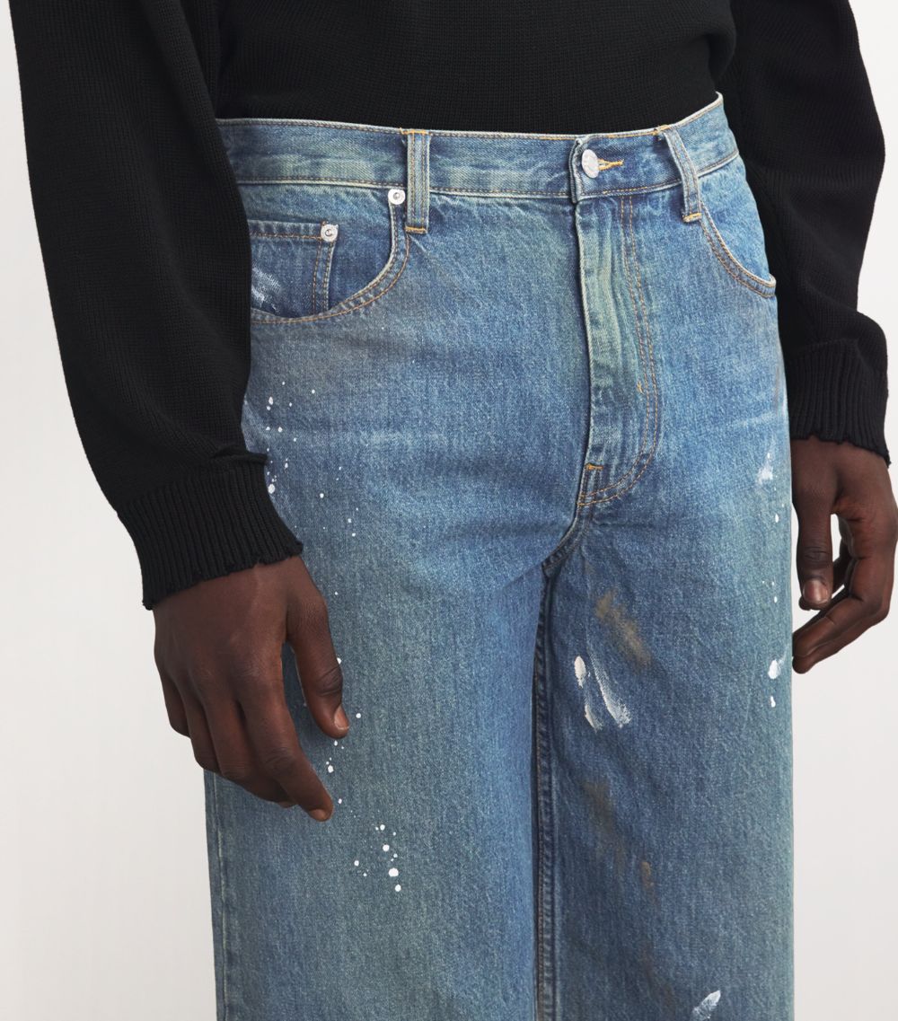 Helmut Lang Helmut Lang Ankle Snap Painted Jeans