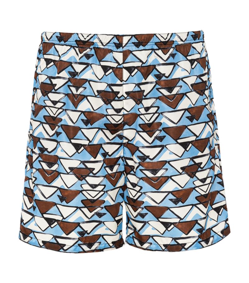 Prada Prada Re-Nylon Geometric Swim Shorts