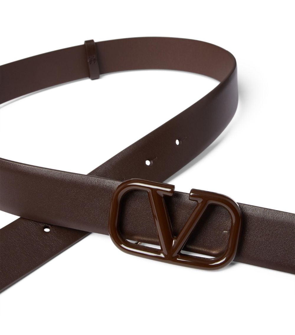 VALENTINO GARAVANI Valentino Garavani Leather Logo Belt