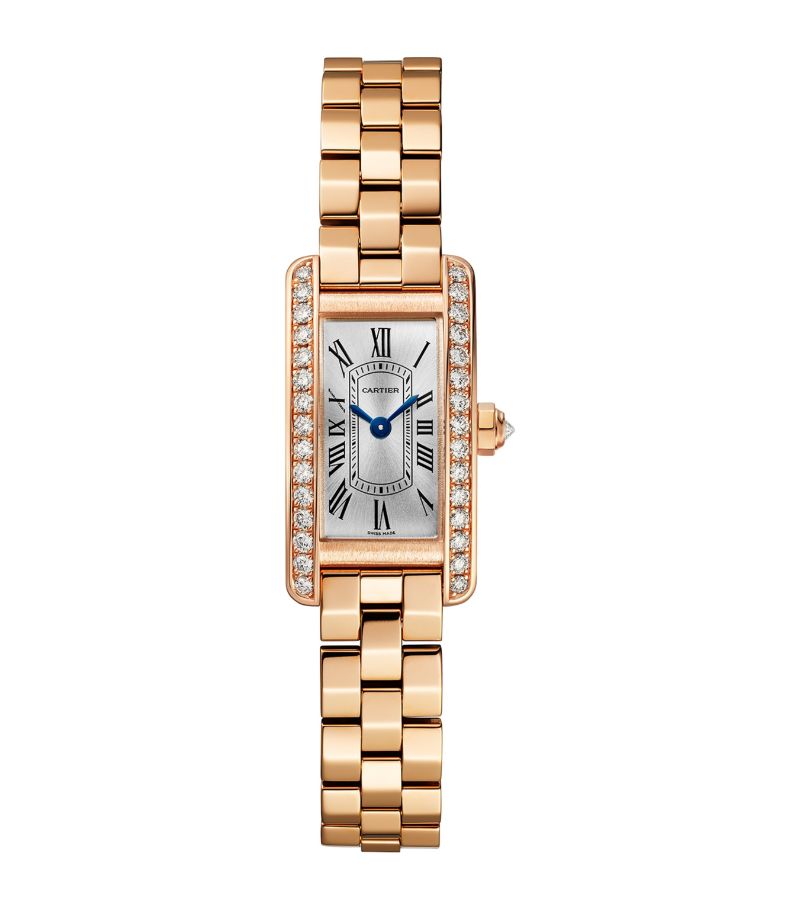 Cartier Cartier Mini Rose Gold And Diamond Tank Américaine Watch 28Mm