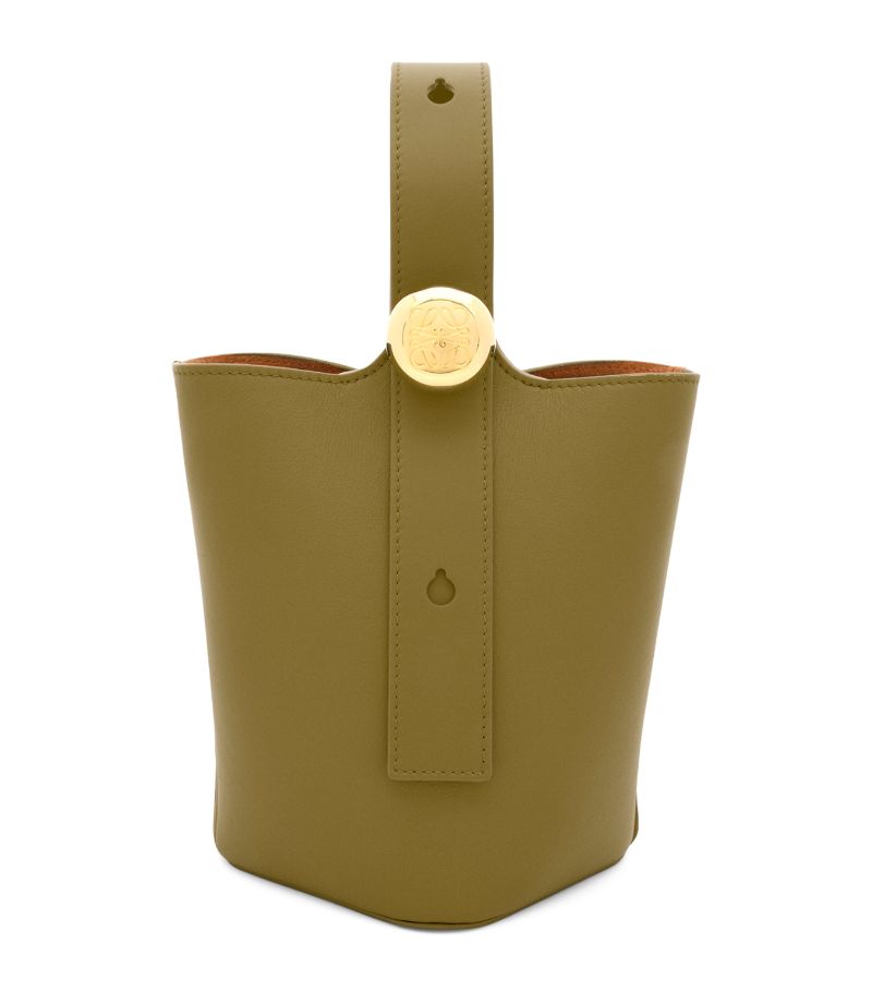Loewe Loewe Mini Leather Pebble Bucket Bag