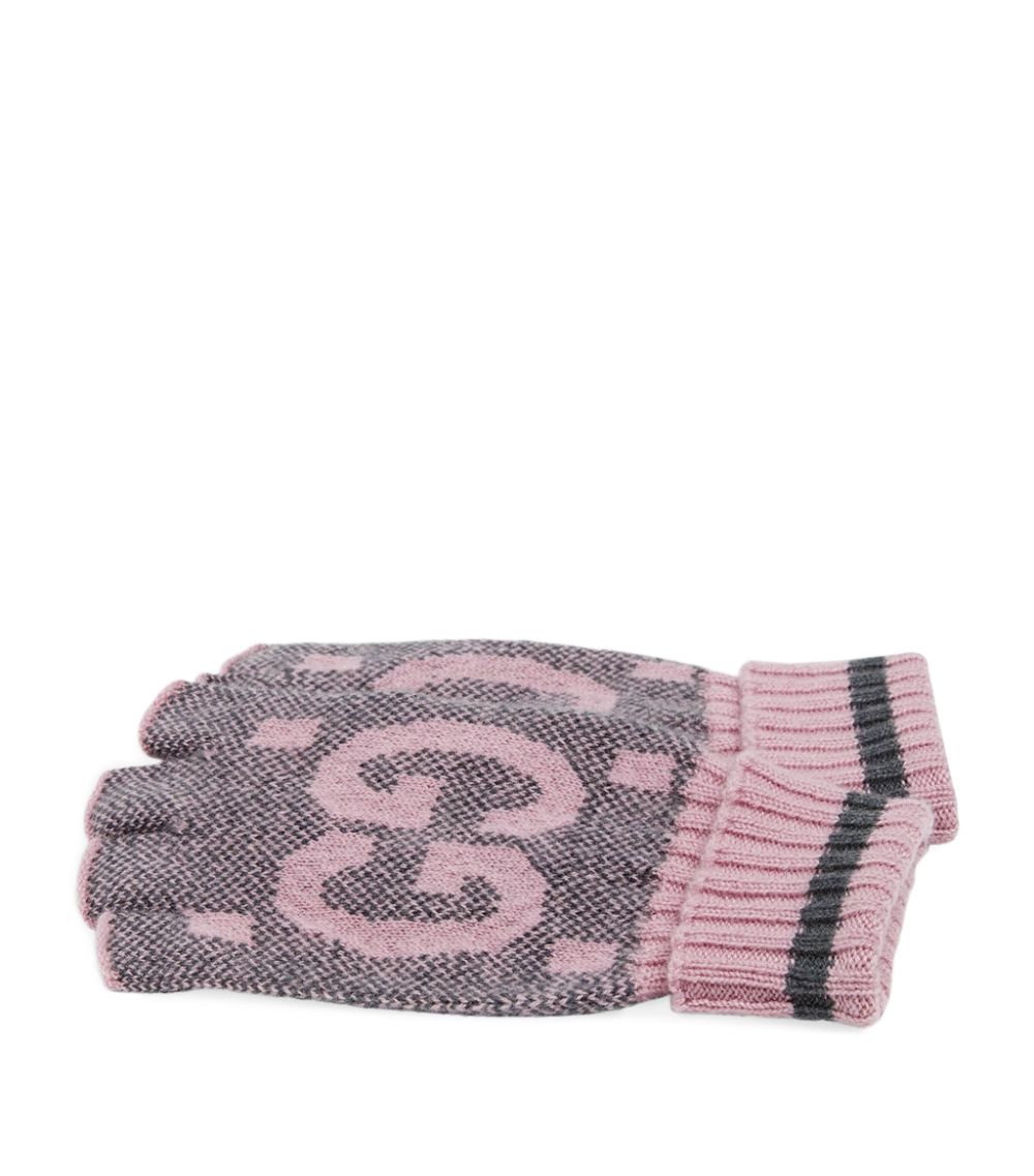 Gucci Gucci Cashmere GG Fingerless Gloves