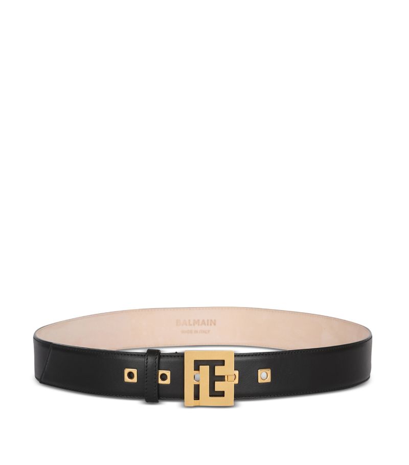 Balmain Balmain Leather Monogram Belt