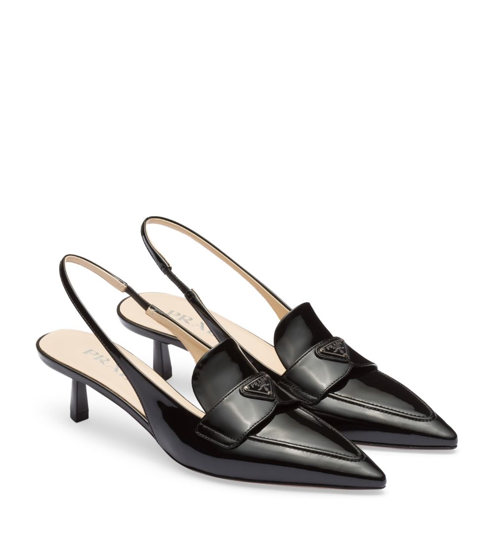 Prada Prada Patent Leather Slingback Pumps 45