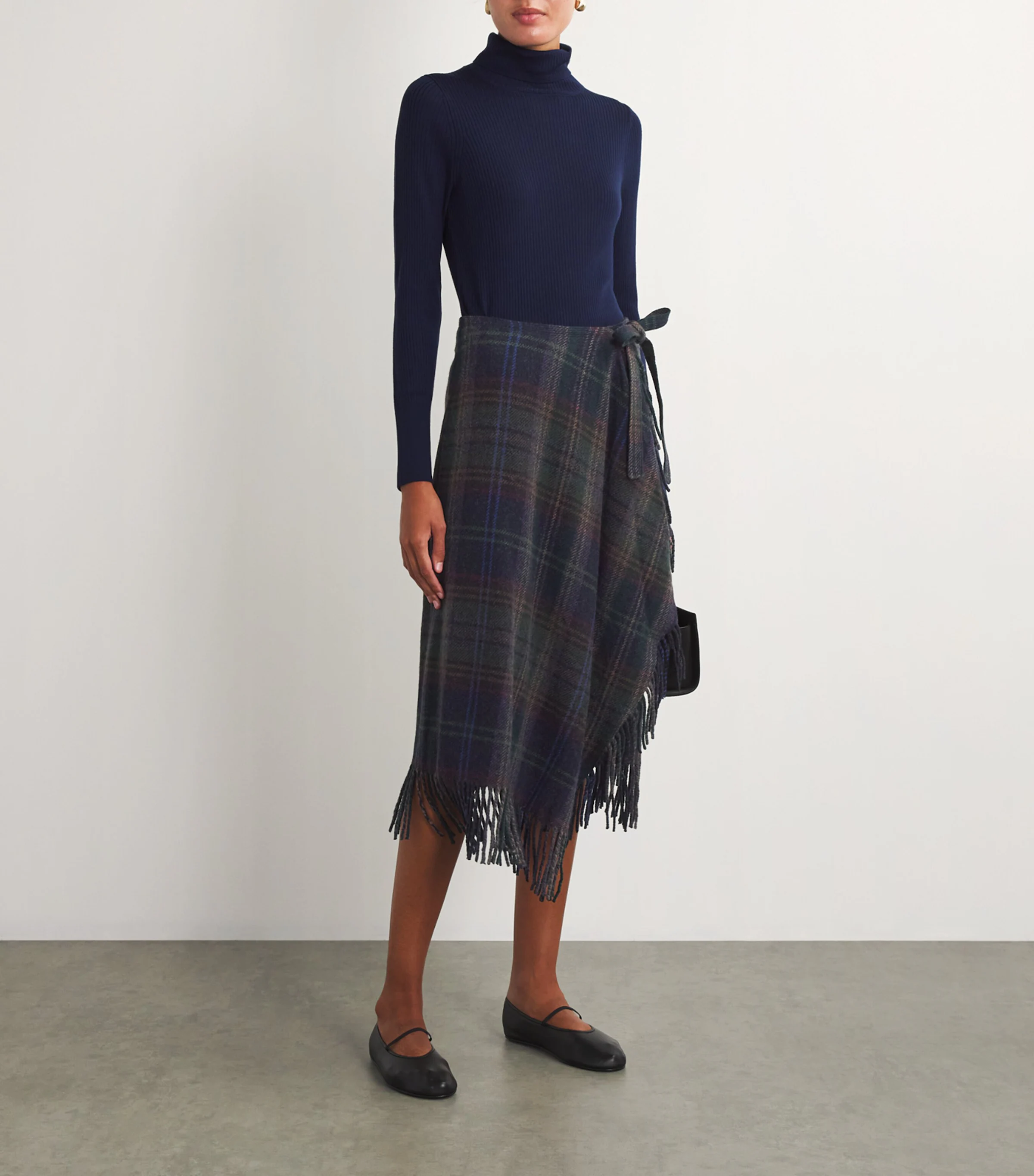 Polo Ralph Lauren Polo Ralph Lauren Wool-Blend Plaid Midi Skirt