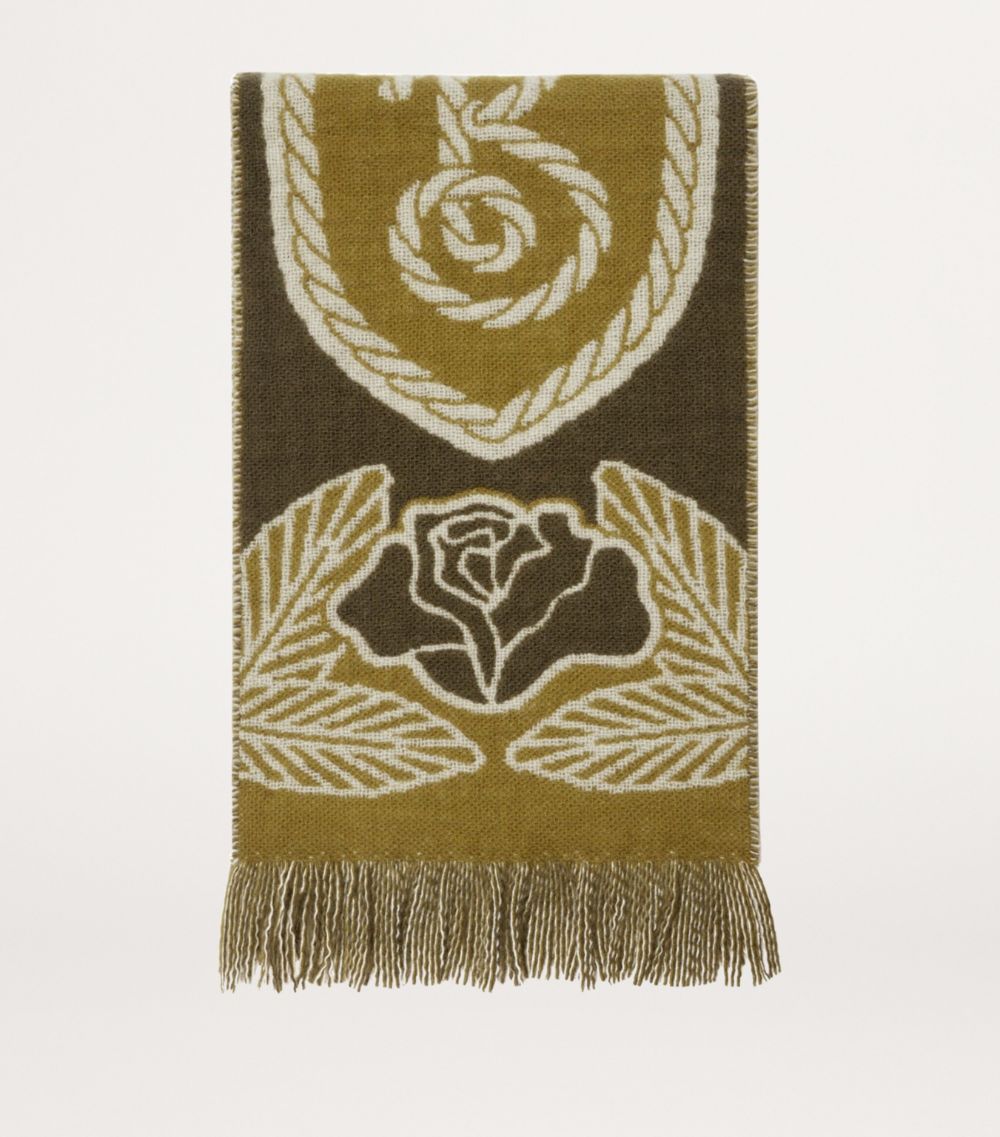 Burberry Burberry Wool-Cashmere B Shield Scarf