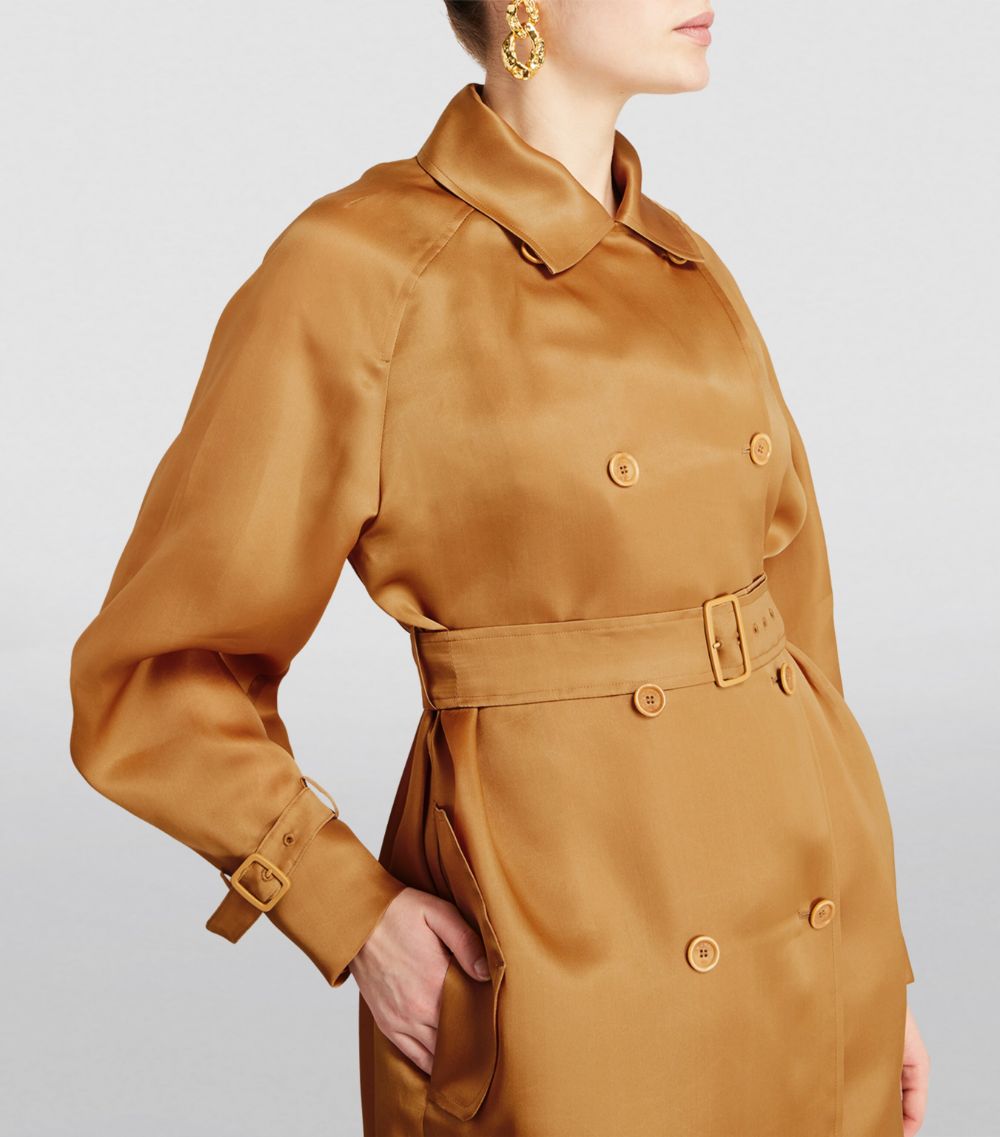 Max Mara Max Mara Silk Oversized Sacco Trench Coat