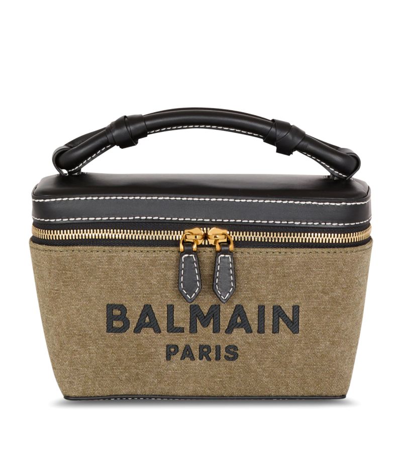 Balmain Balmain Canvas-Leather B-Army Vanity Bag